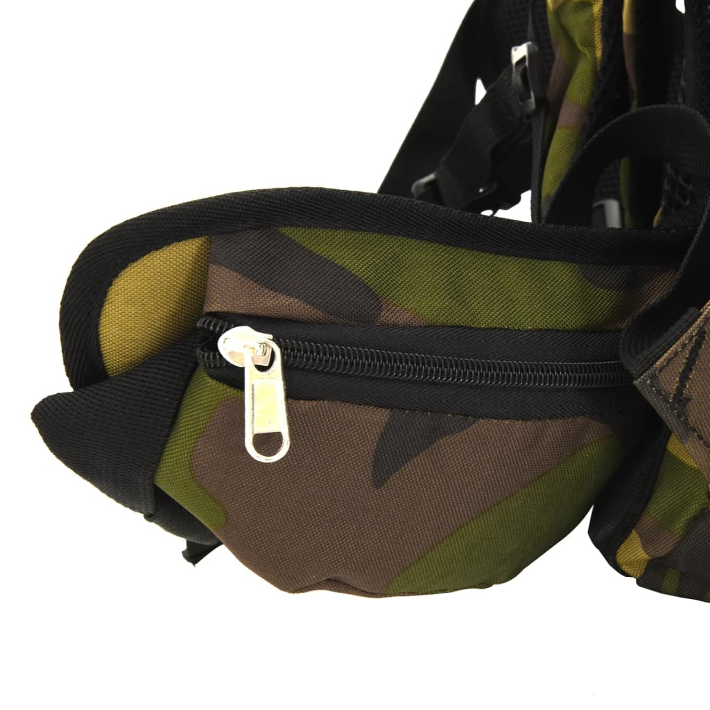 vidaXL Wanderrucksack Grün Tarnfarben 80 L Oxford-Gewebe