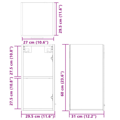 vidaXL Hängeschrank Lyon Sonoma-Eiche 29,5x31x60 cm Holzwerkstoff