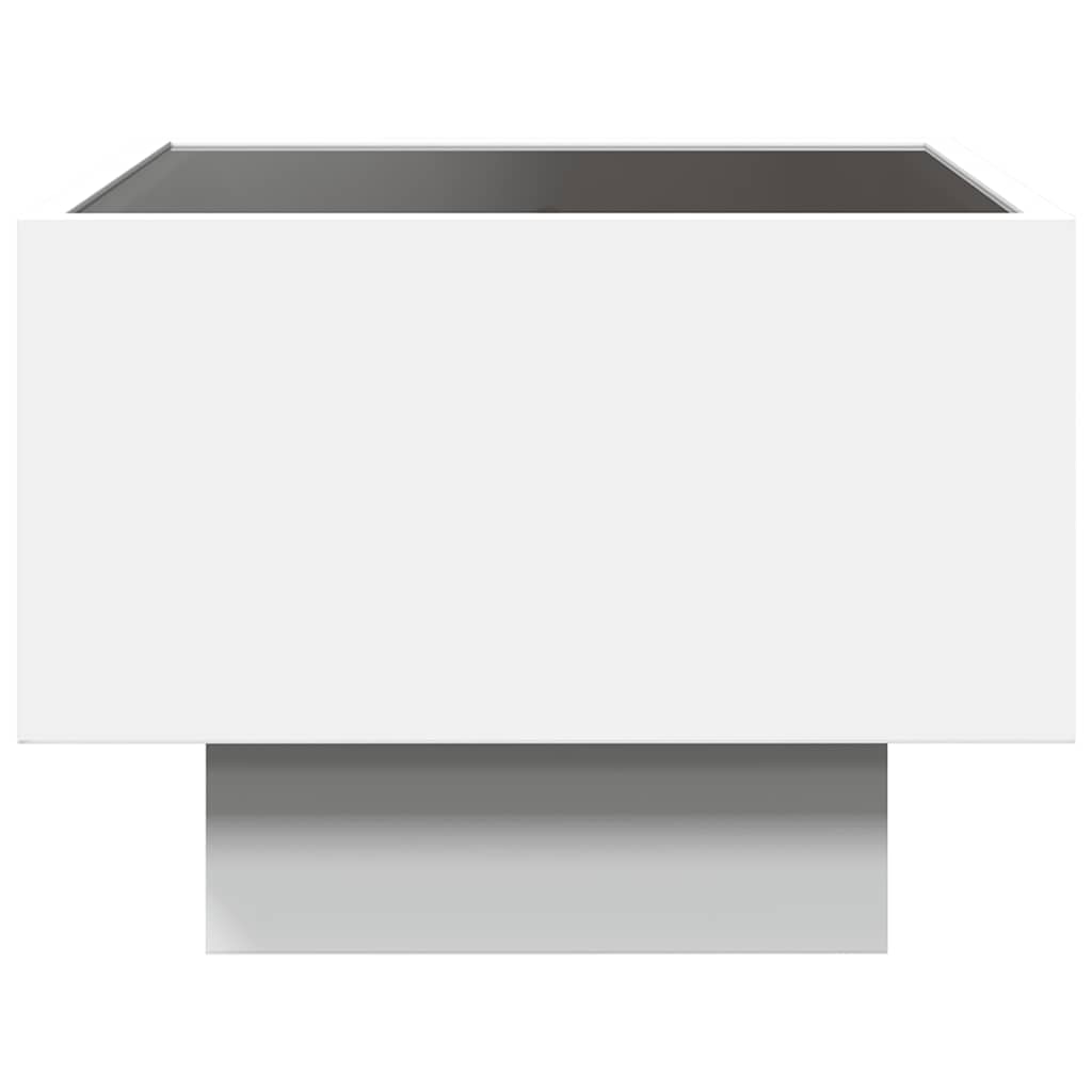 vidaXL Beistelltisch mit LED Weiß 40x40x30 cm Holzwerkstoff