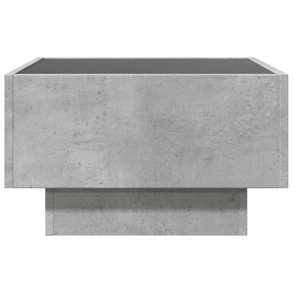 vidaXL LED-Couchtisch Betongrau 50x50x30 cm Holzwerkstoff