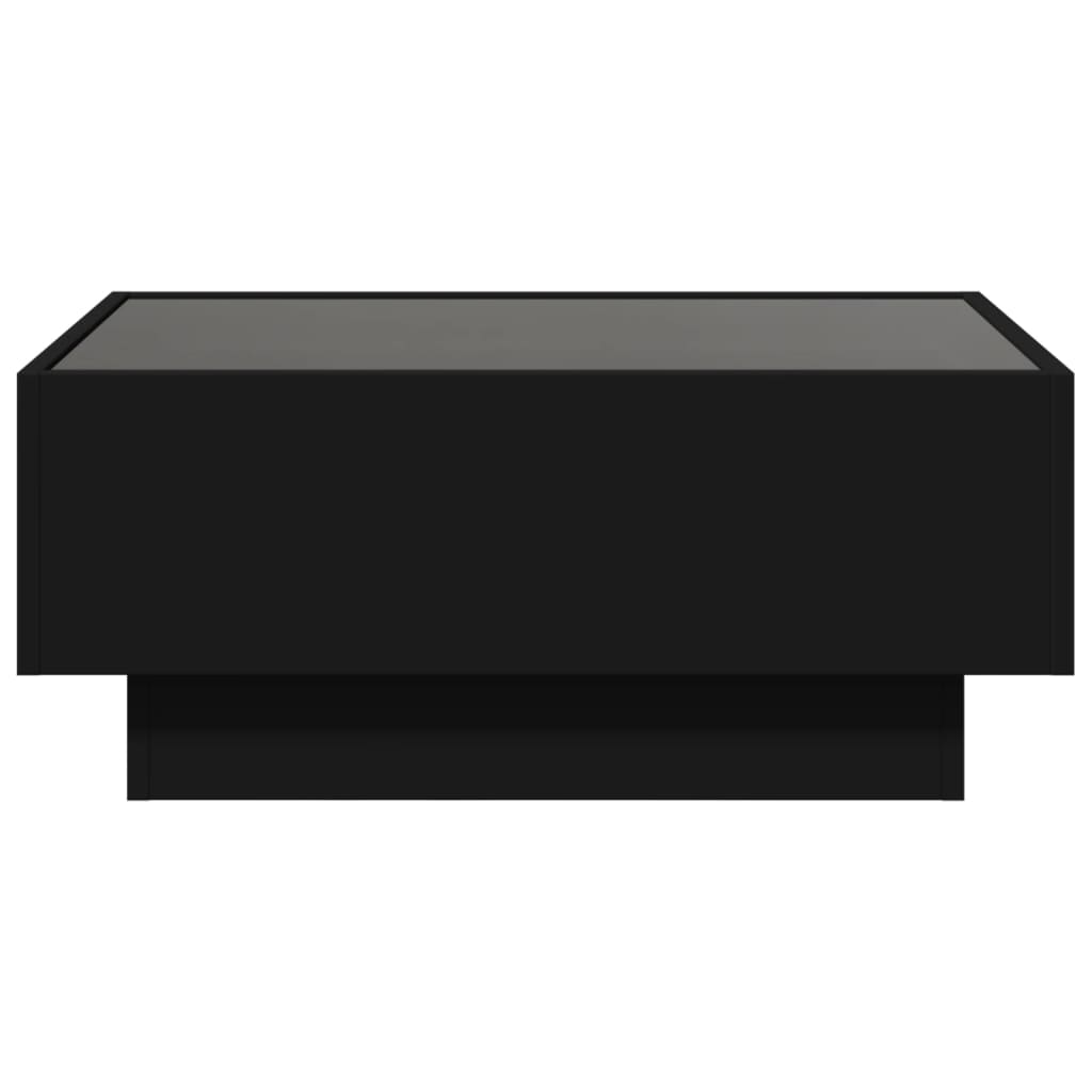 vidaXL LED-Couchtisch Schwarz 70x50x30 cm Holzwerkstoff