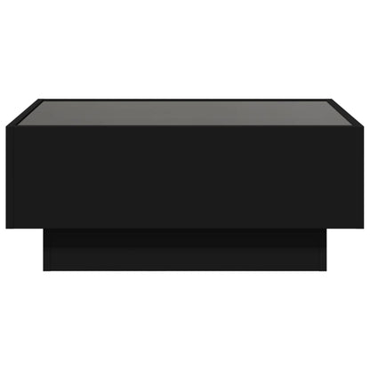 vidaXL LED-Couchtisch Schwarz 70x50x30 cm Holzwerkstoff