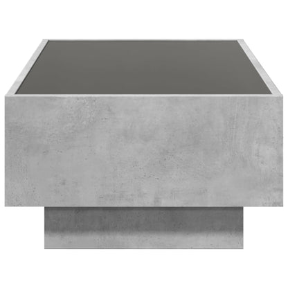 vidaXL LED-Couchtisch Betongrau 90x50x30 cm Holzwerkstoff