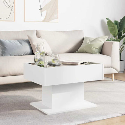 vidaXL LED-Couchtisch Weiß 70x50x45 cm Holzwerkstoff