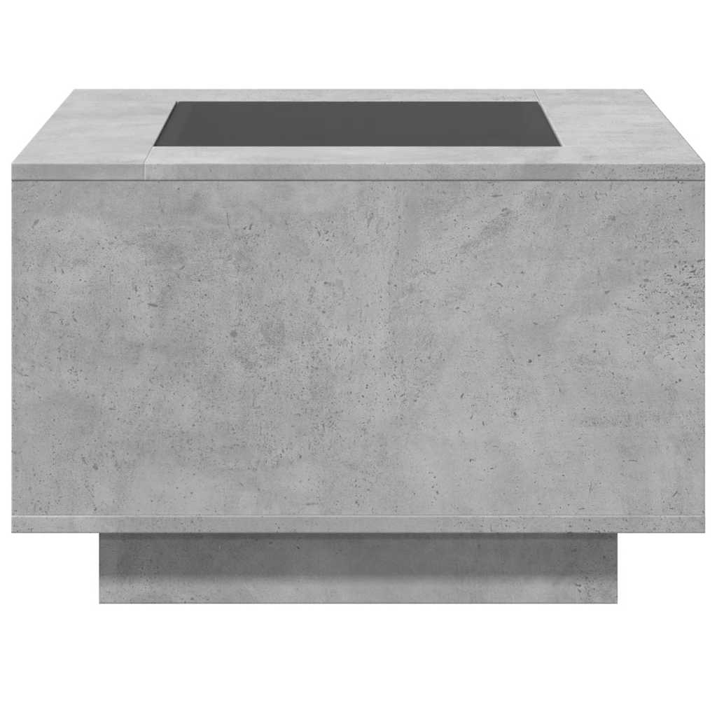 vidaXL LED-Couchtisch Betongrau 60x60x40 cm Holzwerkstoff