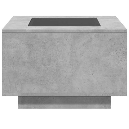 vidaXL LED-Couchtisch Betongrau 60x60x40 cm Holzwerkstoff