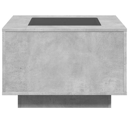 vidaXL LED-Couchtisch Betongrau 60x60x40 cm Holzwerkstoff