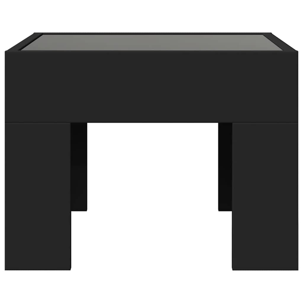 vidaXL Couchtisch mit Infinity-LED Schwarz 40x40x30 cm