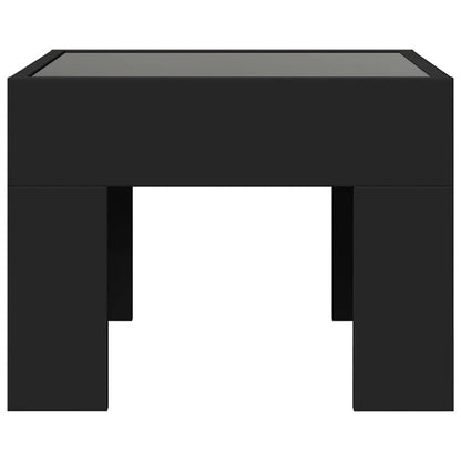 vidaXL Couchtisch mit Infinity-LED Schwarz 40x40x30 cm