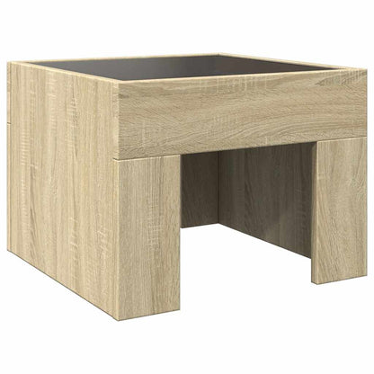 vidaXL Couchtisch mit Infinity-LED Sonoma-Eiche 40x40x30 cm