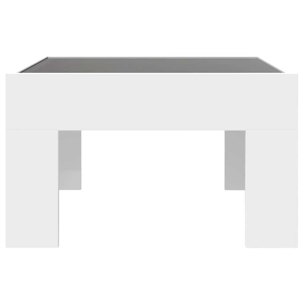 vidaXL Couchtisch mit Infinity-LED Weiß 50x50x30 cm