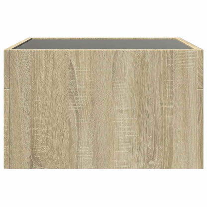vidaXL Couchtisch mit Infinity-LED Sonoma-Eiche 50x50x30 cm