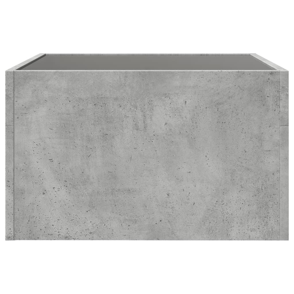 vidaXL Couchtisch mit Infinity-LED Betongrau 50x50x30 cm