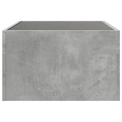 vidaXL Couchtisch mit Infinity-LED Betongrau 70x50x30 cm
