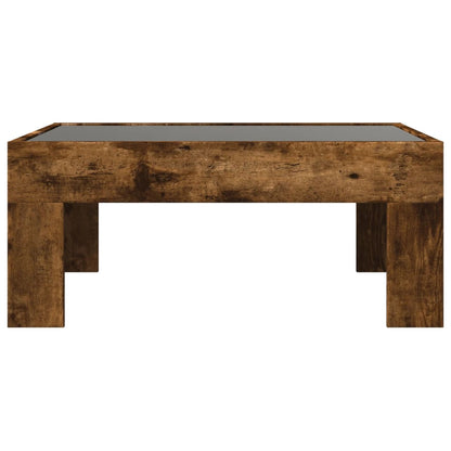 vidaXL Couchtisch mit Infinity-LED Räuchereiche 70x50x30 cm