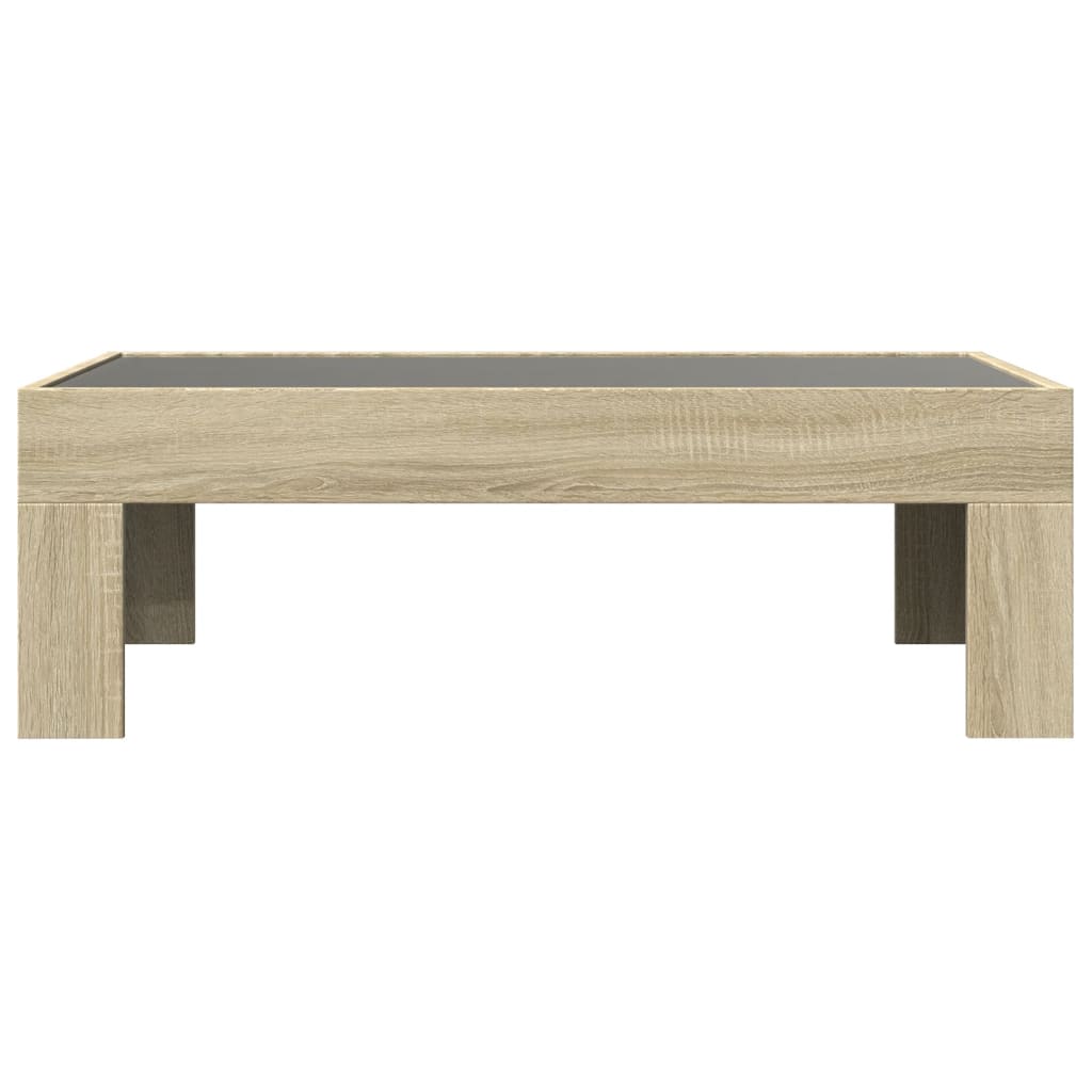 vidaXL Table basse avec LED Infinity chêne Sonoma 90x50x30 cm