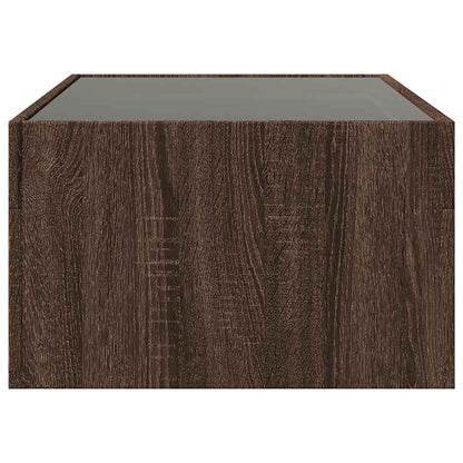 vidaXL Table basse avec LED Infinity aspect chêne marron 90x50x30 cm