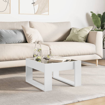 vidaXL Couchtisch mit Infinity-LED Weiß 50x53x30 cm