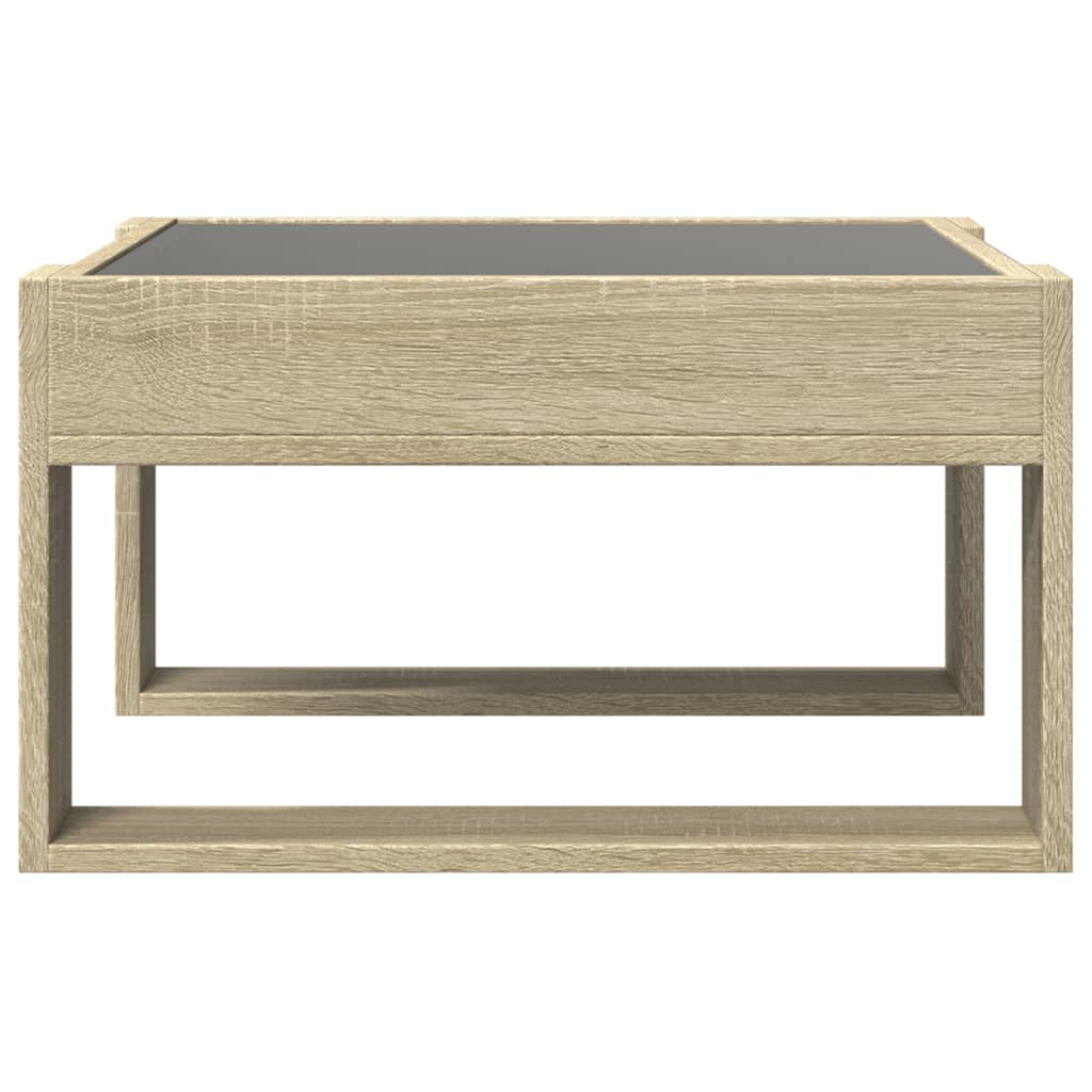 vidaXL Couchtisch mit Infinity-LED Sonoma-Eiche 50x53x30 cm