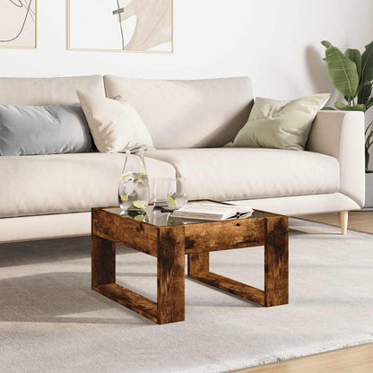 vidaXL Couchtisch mit Infinity-LED Räuchereiche 50x53x30 cm