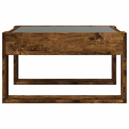 vidaXL Couchtisch mit Infinity-LED Räuchereiche 50x53x30 cm