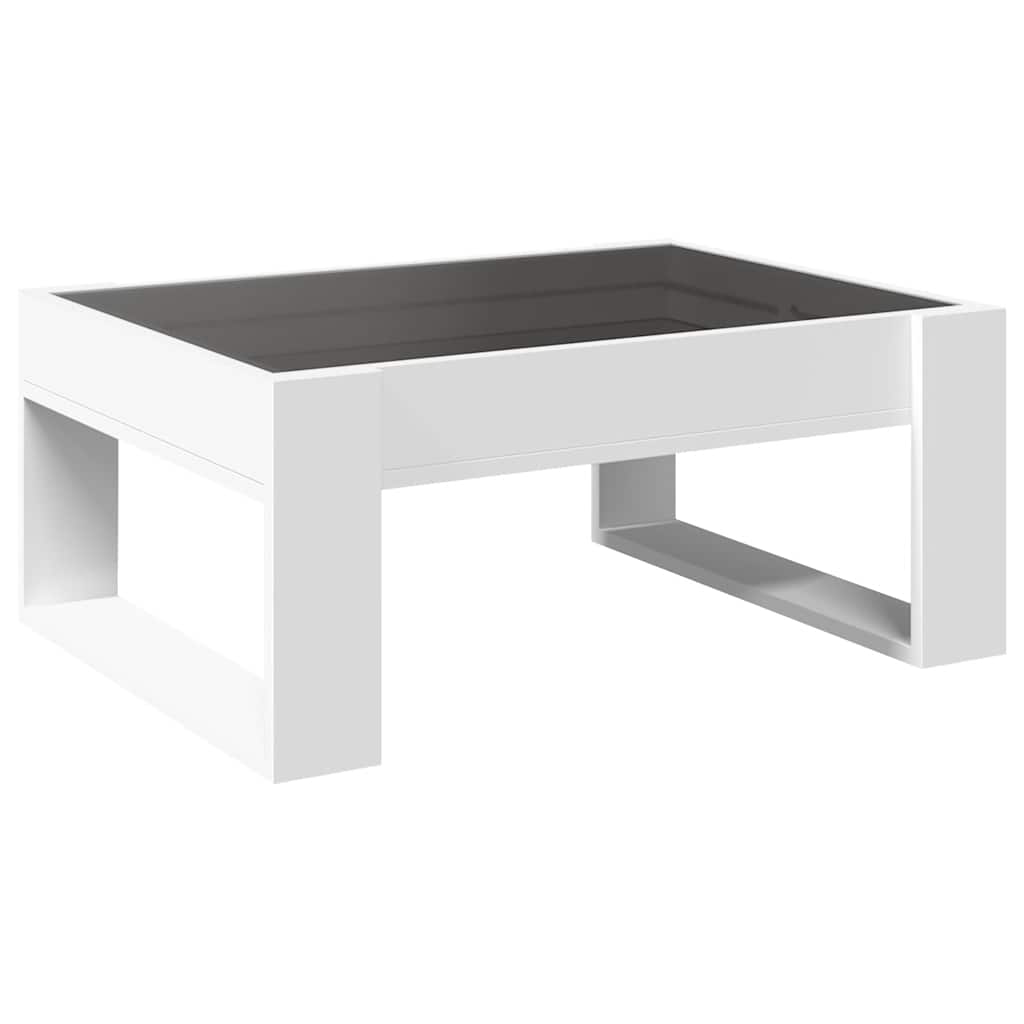 vidaXL Couchtisch mit Infinity-LED Weiß 70x53x30 cm