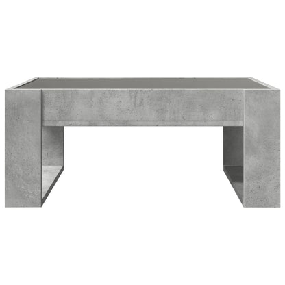 vidaXL Table basse avec LED Infinity Gris béton 70x53x30 cm