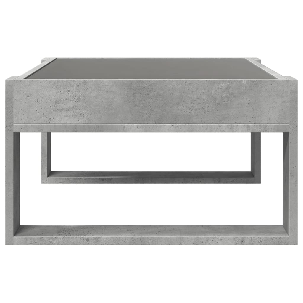 vidaXL Table basse avec LED Infinity Gris béton 70x53x30 cm