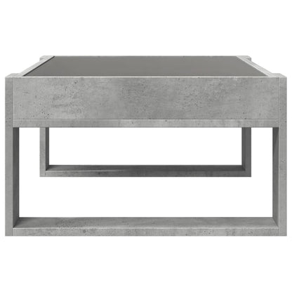 vidaXL Table basse avec LED Infinity Gris béton 70x53x30 cm