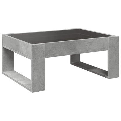 vidaXL Table basse avec LED Infinity Gris béton 70x53x30 cm