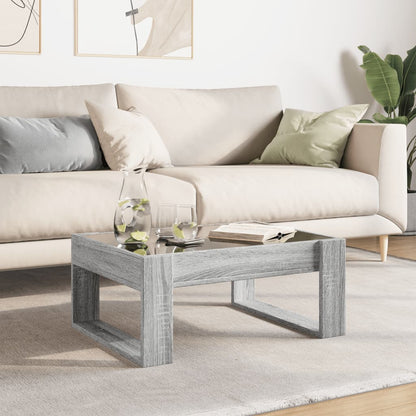 vidaXL Table basse avec LED Infinity Gris Sonoma 70x53x30 cm