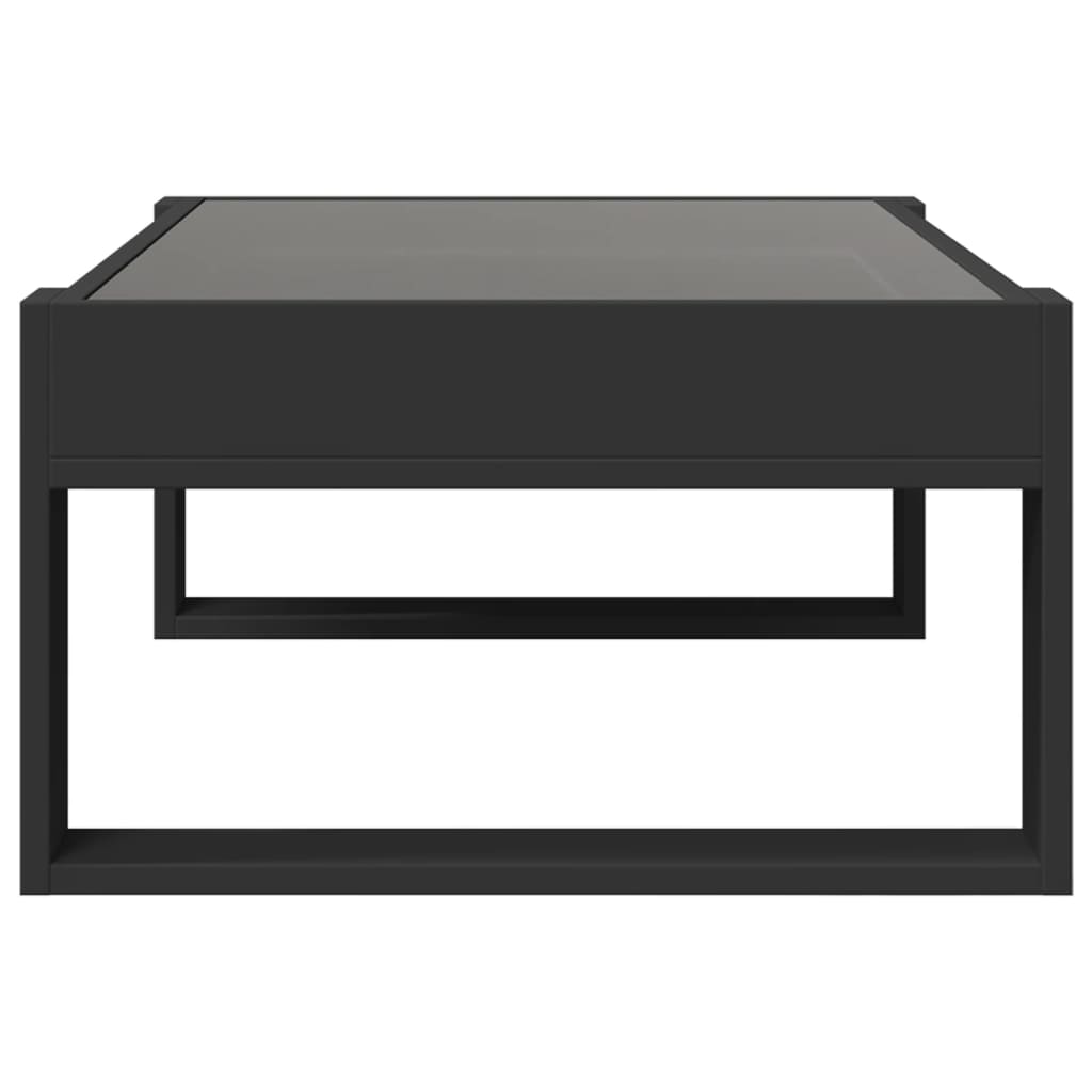 vidaXL Couchtisch mit Infinity-LED Schwarz 90x53x30 cm