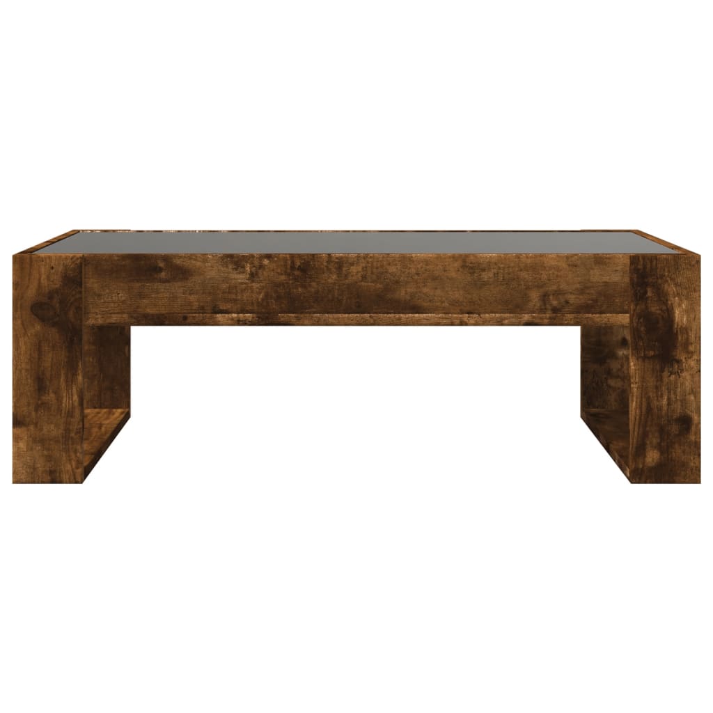 vidaXL Couchtisch mit Infinity-LED Räuchereiche 90x53x30 cm