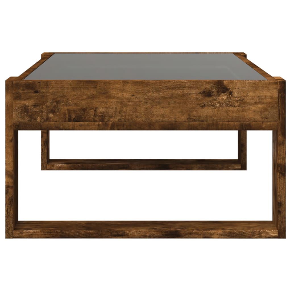 vidaXL Couchtisch mit Infinity-LED Räuchereiche 90x53x30 cm