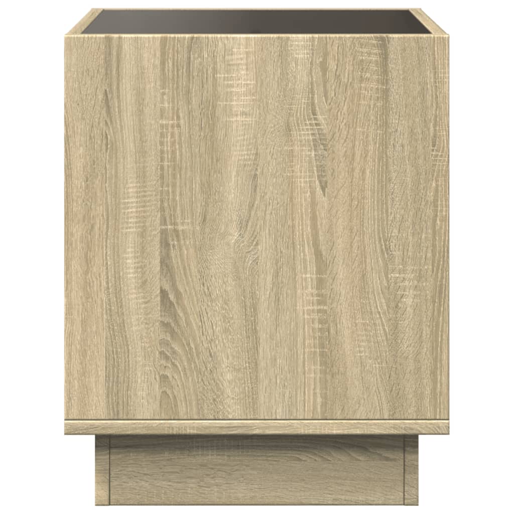 vidaXL Couchtisch mit Infinity-LED Sonoma-Eiche 50x50x50 cm