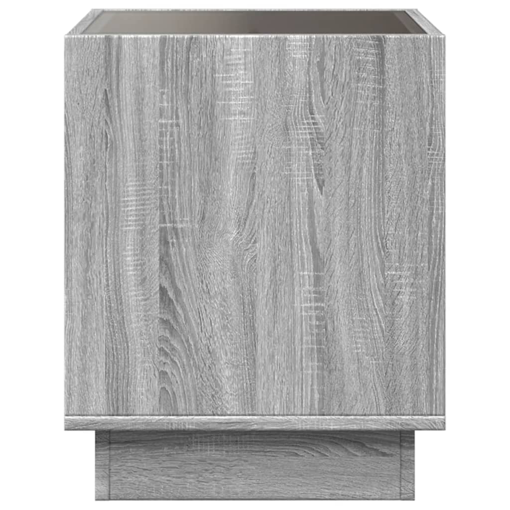 vidaXL Couchtisch mit Infinity-LED Grau Sonoma 50x50x50 cm
