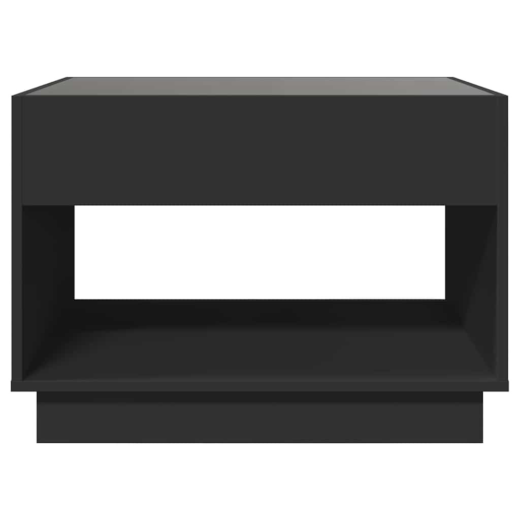 vidaXL Couchtisch mit Infinity-LED Schwarz 70x50x50 cm