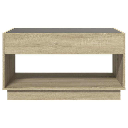 vidaXL Couchtisch mit Infinity-LED Sonoma-Eiche 90x50x50 cm