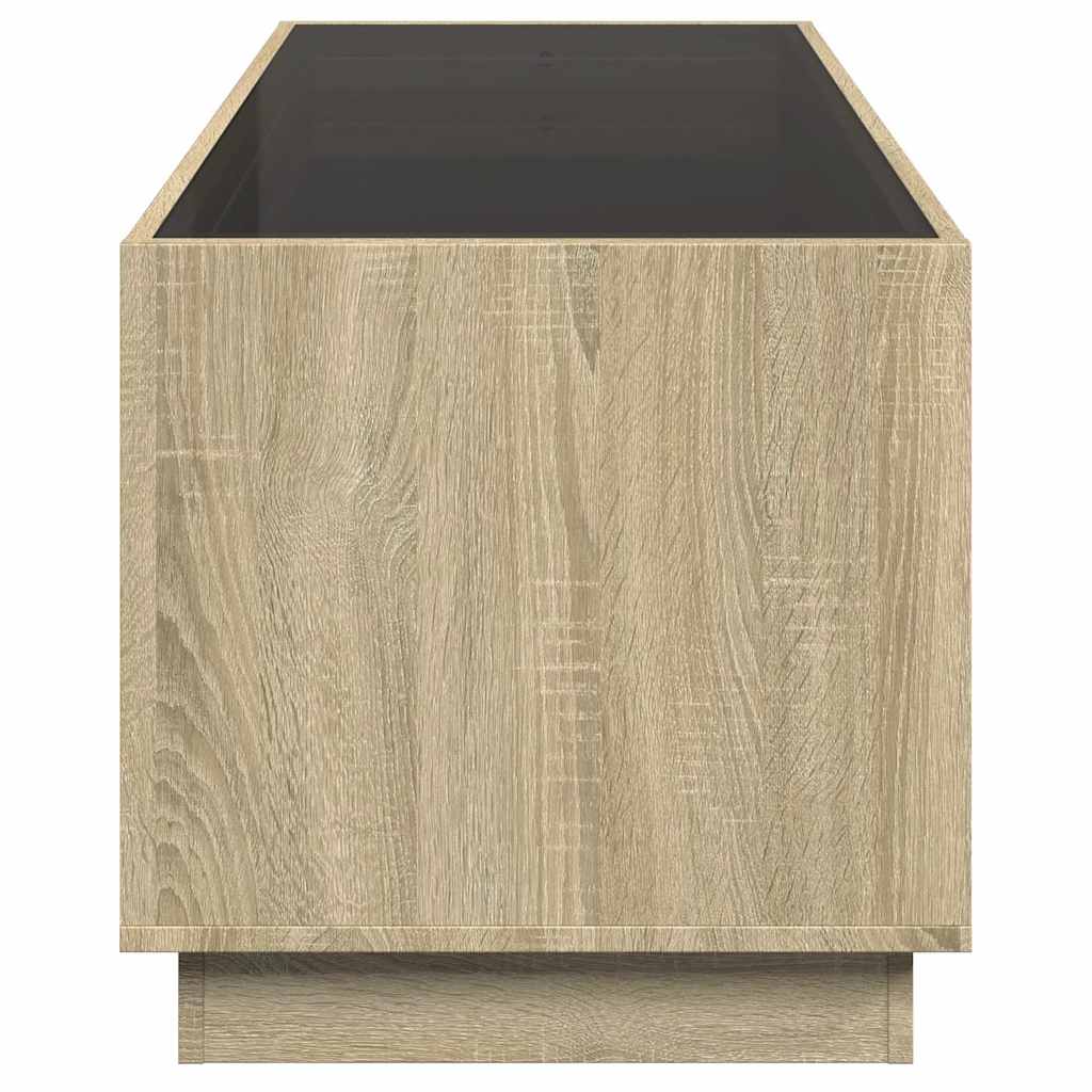 vidaXL Couchtisch mit Infinity-LED Sonoma-Eiche 90x50x50 cm