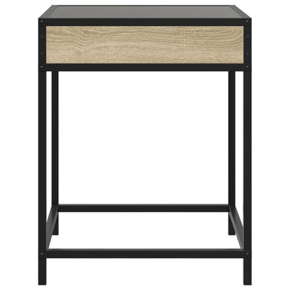 vidaXL Couchtisch mit Infinity-LED Sonoma-Eiche 40x40x51 cm
