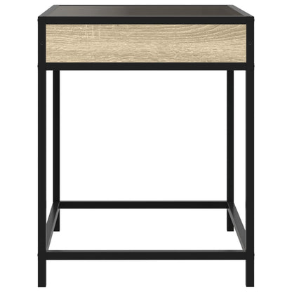 vidaXL Couchtisch mit Infinity-LED Sonoma-Eiche 40x40x51 cm