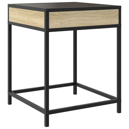 vidaXL Couchtisch mit Infinity-LED Sonoma-Eiche 40x40x51 cm