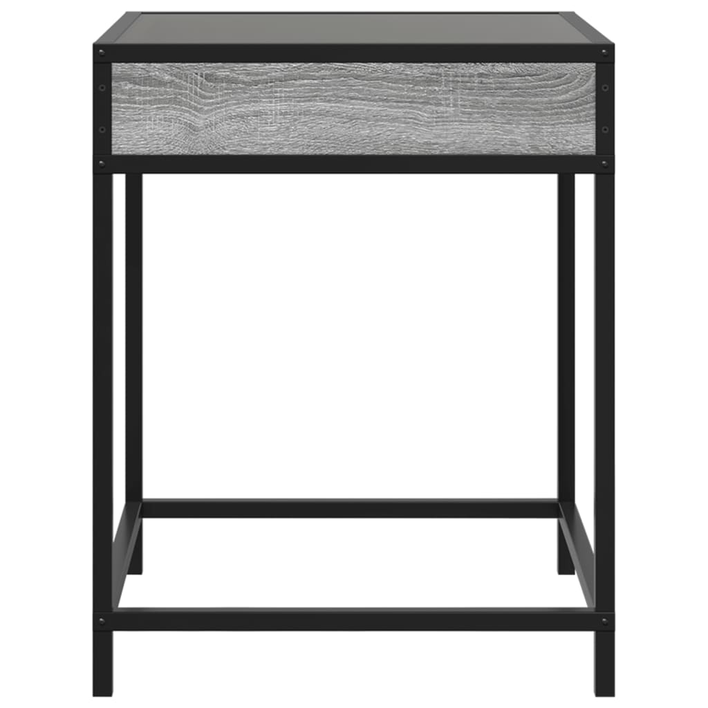 vidaXL Couchtisch mit Infinity-LED Grau Sonoma 40x40x51 cm