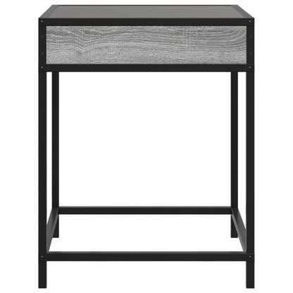 vidaXL Couchtisch mit Infinity-LED Grau Sonoma 40x40x51 cm