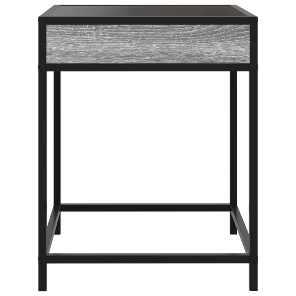 vidaXL Couchtisch mit Infinity-LED Grau Sonoma 40x40x51 cm
