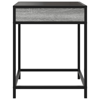 vidaXL Couchtisch mit Infinity-LED Grau Sonoma 40x40x51 cm