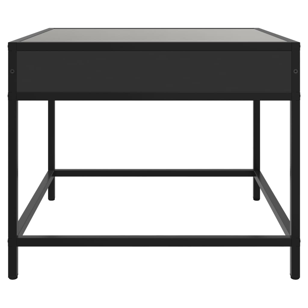 vidaXL Couchtisch mit Infinity-LED Schwarz 50x50x41 cm