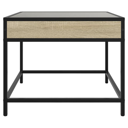 vidaXL Table basse avec LED infini Chêne Sonoma 50x50x41 cm