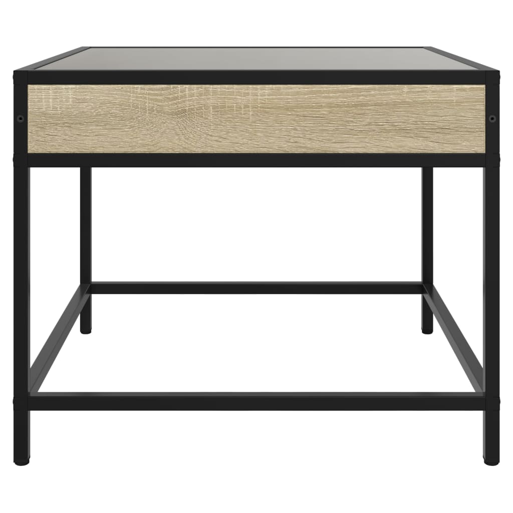 vidaXL Couchtisch mit Infinity-LED Sonoma-Eiche 70x50x41 cm