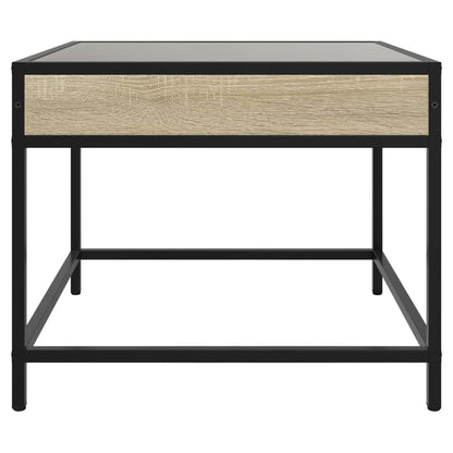 vidaXL Couchtisch mit Infinity-LED Sonoma-Eiche 70x50x41 cm